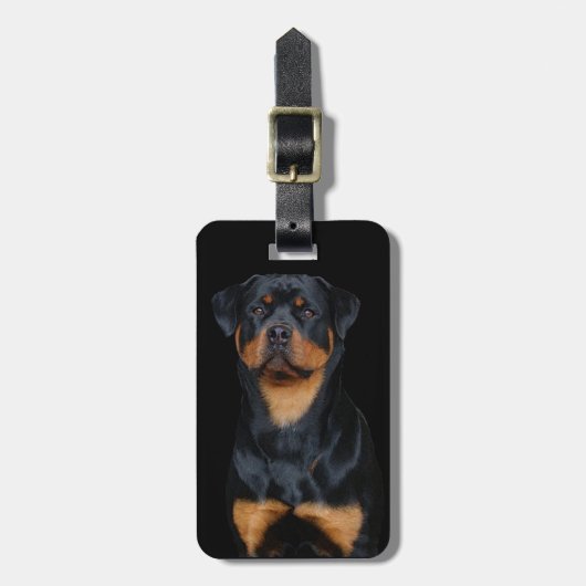 Rottweiler   gepäckanhänger (Vorderseite vertikal)
