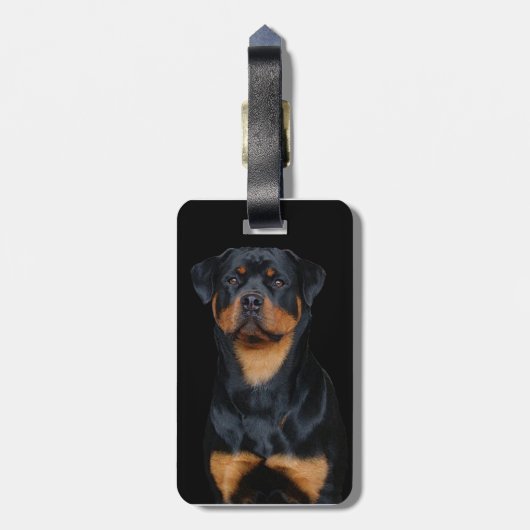 Rottweiler   gepäckanhänger (Rückseite vertikal)