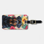 Rottweiler-Gepäckanhänger Gepäckanhänger (Vorderseite horizontal)