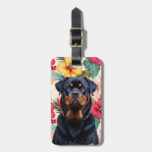 Rottweiler-Gepäckanhänger Gepäckanhänger (Vorderseite vertikal)