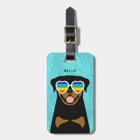 Rottweiler Gepäckmarken Gepäckanhänger (Vorderseite vertikal)