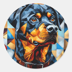 🖤 Rottweiler-Geschenk für Hunde-Liebhaber 🖤 Runder Aufkleber