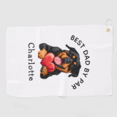 Rottweiler-Geschenk Golfhandtuch (Horizontal)