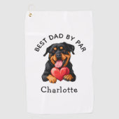 Rottweiler-Geschenk Golfhandtuch (Vorderseite)