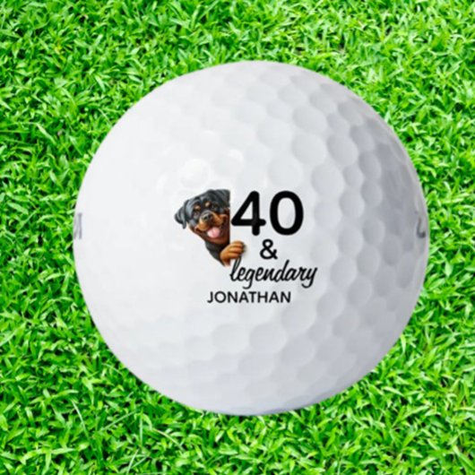 Rottweiler-Geschenk zum Geburtstag Golfball
