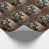 Rottweiler Geschenkpapier (Ecke)