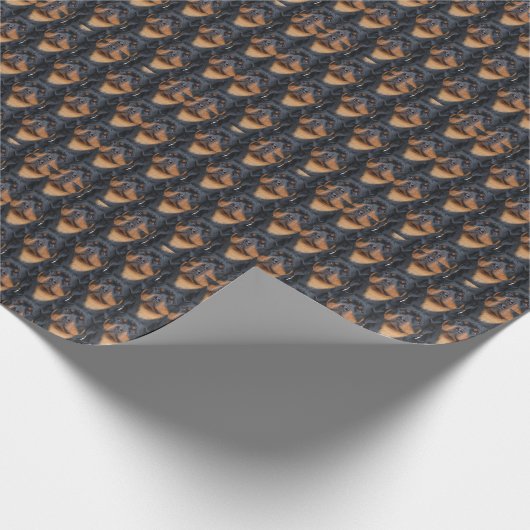 Rottweiler Geschenkpapier (Ecke)