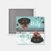 Rottweiler Geschirrspüler Magnet (Vorderseite/Rückseite)