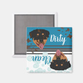 Rottweiler Geschirrspüler Magnet (Vorderseite/Rückseite)