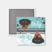 Rottweiler Geschirrspüler Magnet (Vorderseite/Rückseite)
