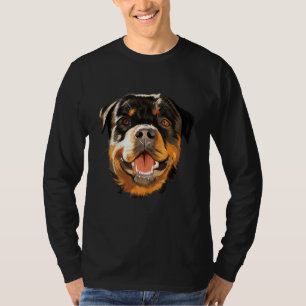 Rottweiler Gesicht Tier Hund Züchter Welpe Besitz T-Shirt