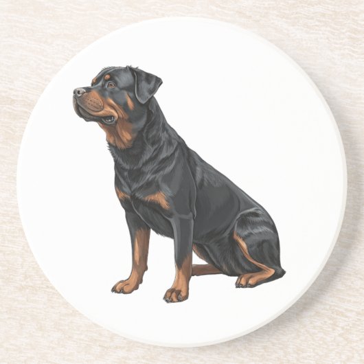 Rottweiler Getränkeuntersetzer (Vorne)