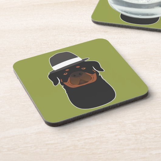Rottweiler Getränkeuntersetzer (Linke Seite)
