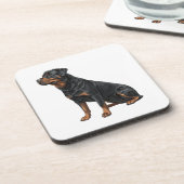 Rottweiler Getränkeuntersetzer (Linke Seite)