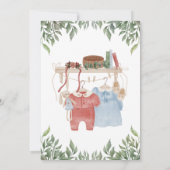 Rottweiler Girl Dog Boho Greenery Baby Shower Einladung (Rückseite)