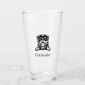 Rottweiler Glass Tumbler (Vorderseite)
