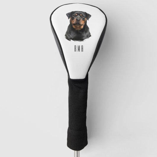 Rottweiler Golf Headcover (Vorderseite)