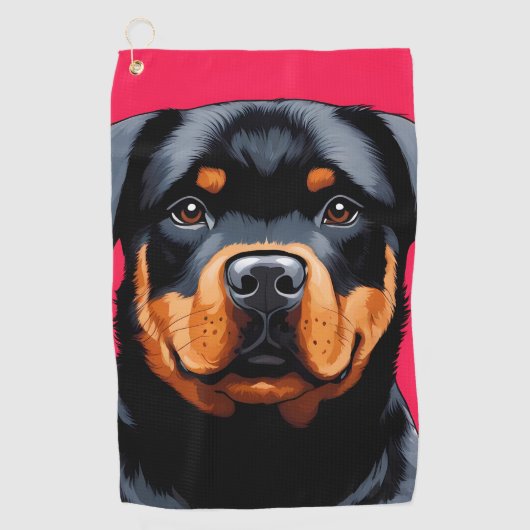 Rottweiler Golfhandtuch (Vorderseite)