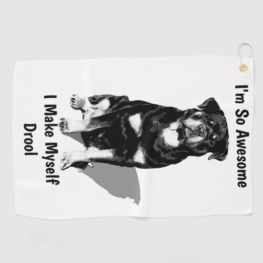 Rottweiler Golfhandtuch (Horizontal)