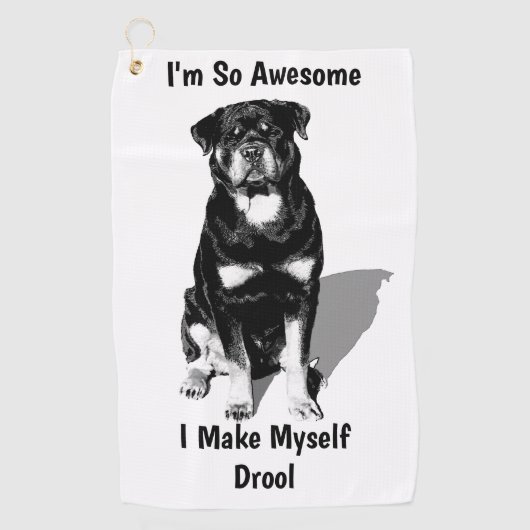 Rottweiler Golfhandtuch (Vorderseite)