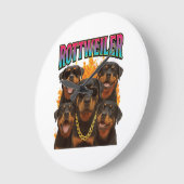 Rottweiler  große wanduhr (Winkel)