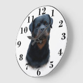 Rottweiler Große Wanduhr (Winkel)
