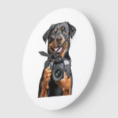 Rottweiler   große wanduhr (Winkel)