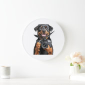 Rottweiler   große wanduhr (Zuhause)