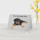 Rottweiler Gruß-Karte Karte (Gelbe Blume)