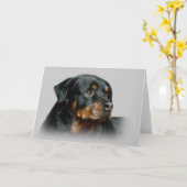 Rottweiler Grußkarte Karte (Gelbe Blume)