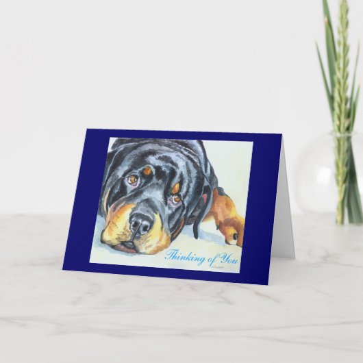 Rottweiler Grußkarten / Notecards Karte (Vorderseite)