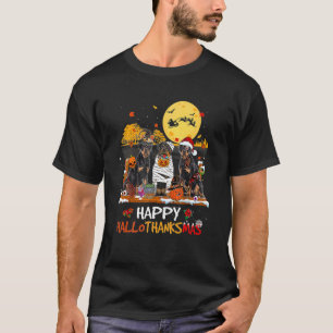 Rottweiler Hallothanksmas Halloween-Erntedank T-Shirt