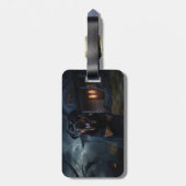 Rottweiler Halloween Beängstigend Gepäckanhänger (Rückseite vertikal)