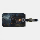 Rottweiler Halloween Beängstigend Gepäckanhänger (Rückseite horizontal)