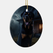 Rottweiler Halloween Beängstigend Keramik Ornament (Rechts)
