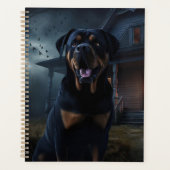 Rottweiler Halloween Beängstigend Planer (Vorderseite)