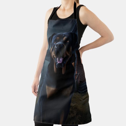 Rottweiler Halloween Beängstigend Schürze (InSitu)