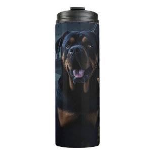 Rottweiler Halloween Beängstigend Thermosbecher