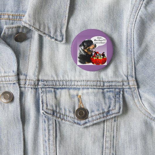 Rottweiler Halloween Candy Button (Beispiel)