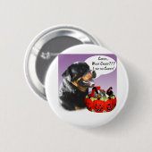 Rottweiler Halloween Candy Button (Vorne & Hinten)