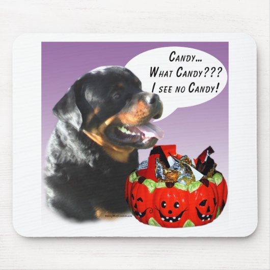 Rottweiler Halloween Candy Mousepad (Vorne)