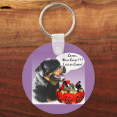 Rottweiler Halloween Candy Schlüsselanhänger (Vorderseite)