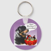 Rottweiler Halloween Candy Schlüsselanhänger (Rückseite)
