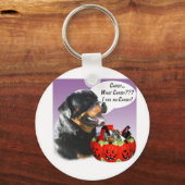 Rottweiler Halloween Candy Schlüsselanhänger (Vorderseite)