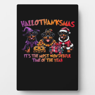 Rottweiler Halloween Erntedank Weihnachtsklasse Fotoplatte