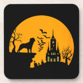 Rottweiler Halloween Getränkeuntersetzer (Vorderseite)