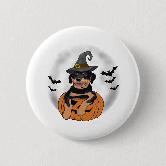 ROTTWEILER HALLOWEEN GIFTS BUTTON (Vorderseite)