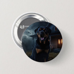 Rottweiler Halloween Gruselig Button
