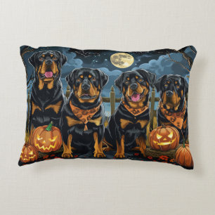 Rottweiler Halloween Gruselig Dekokissen
