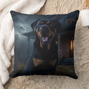 Rottweiler Halloween Gruselig Kissen